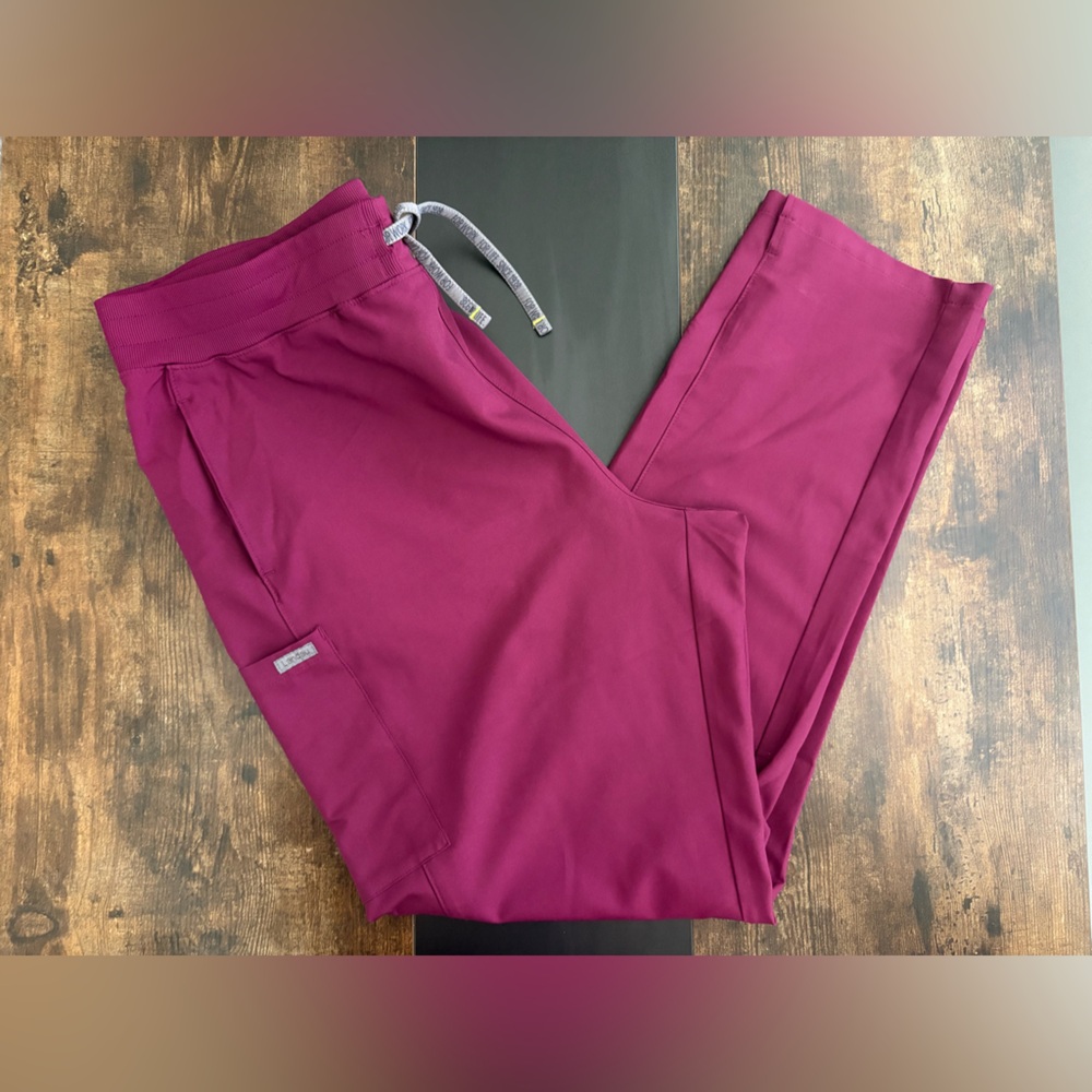 Landau Forward Cargo Scrub Pants, Wine, XL